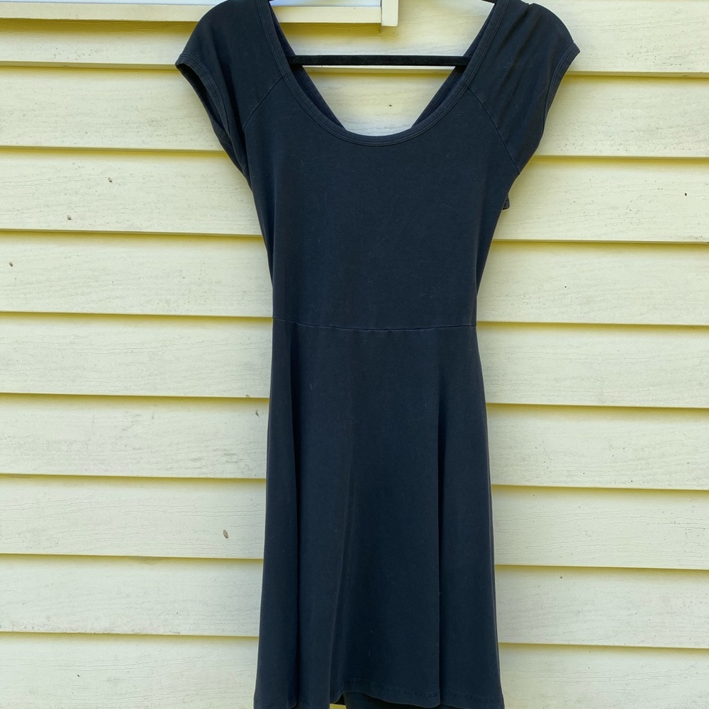 Black Dress with Open Crisscross Back
